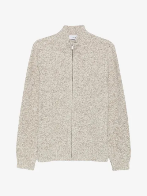 Lardini zip-up marl-knit sweater