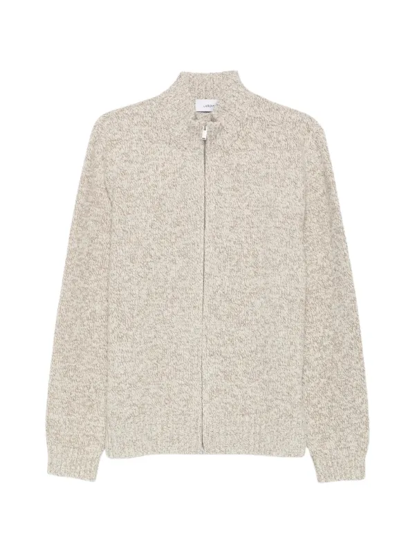 LARDINI　さむ Lardini zip-up marl-knit Sweater | ニュートラル | FARFETCH JP
