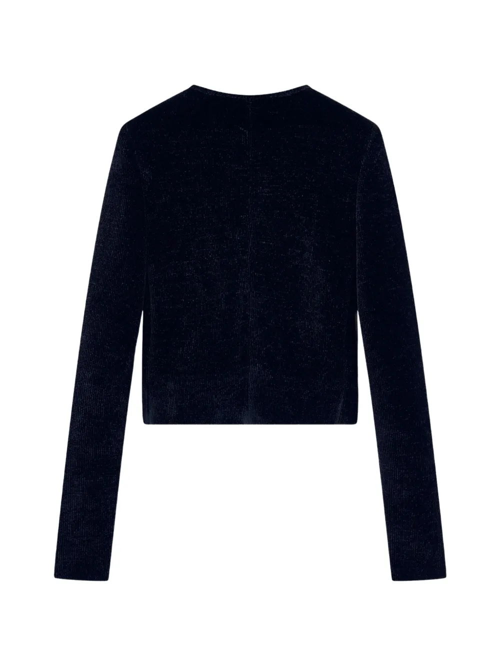 Giorgio Armani Jack met chenille-effect en rits Blauw