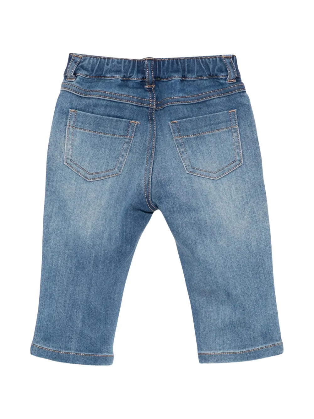 Moschino Kids Teddy Bear jeans met borduurwerk Blauw