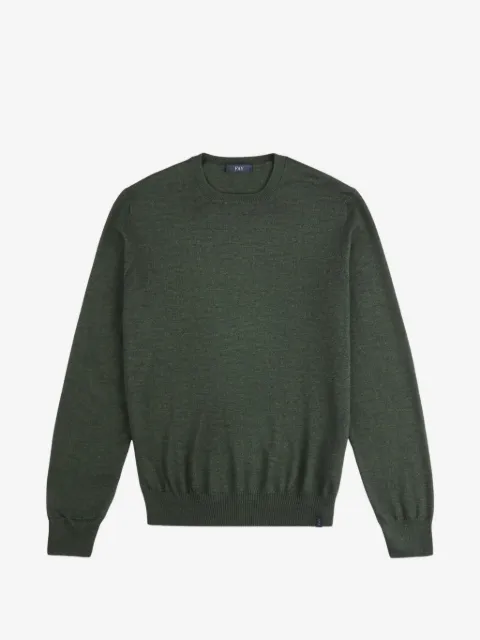 Fay crew-neck ribbed-trim sweater