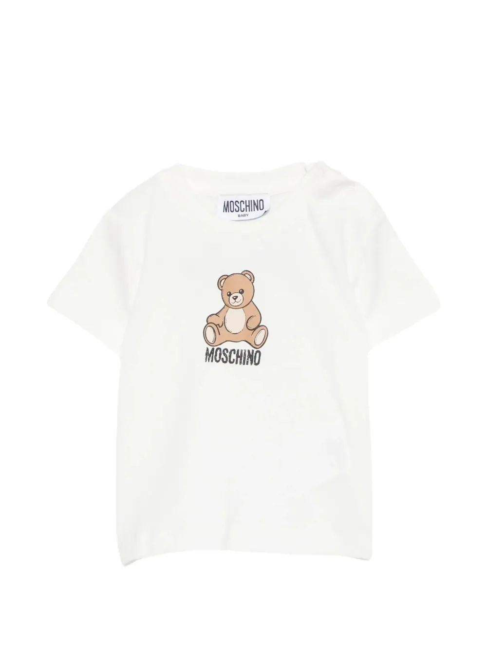 Moschino Kids Teddy-Bear-print T-shirt - Bianco