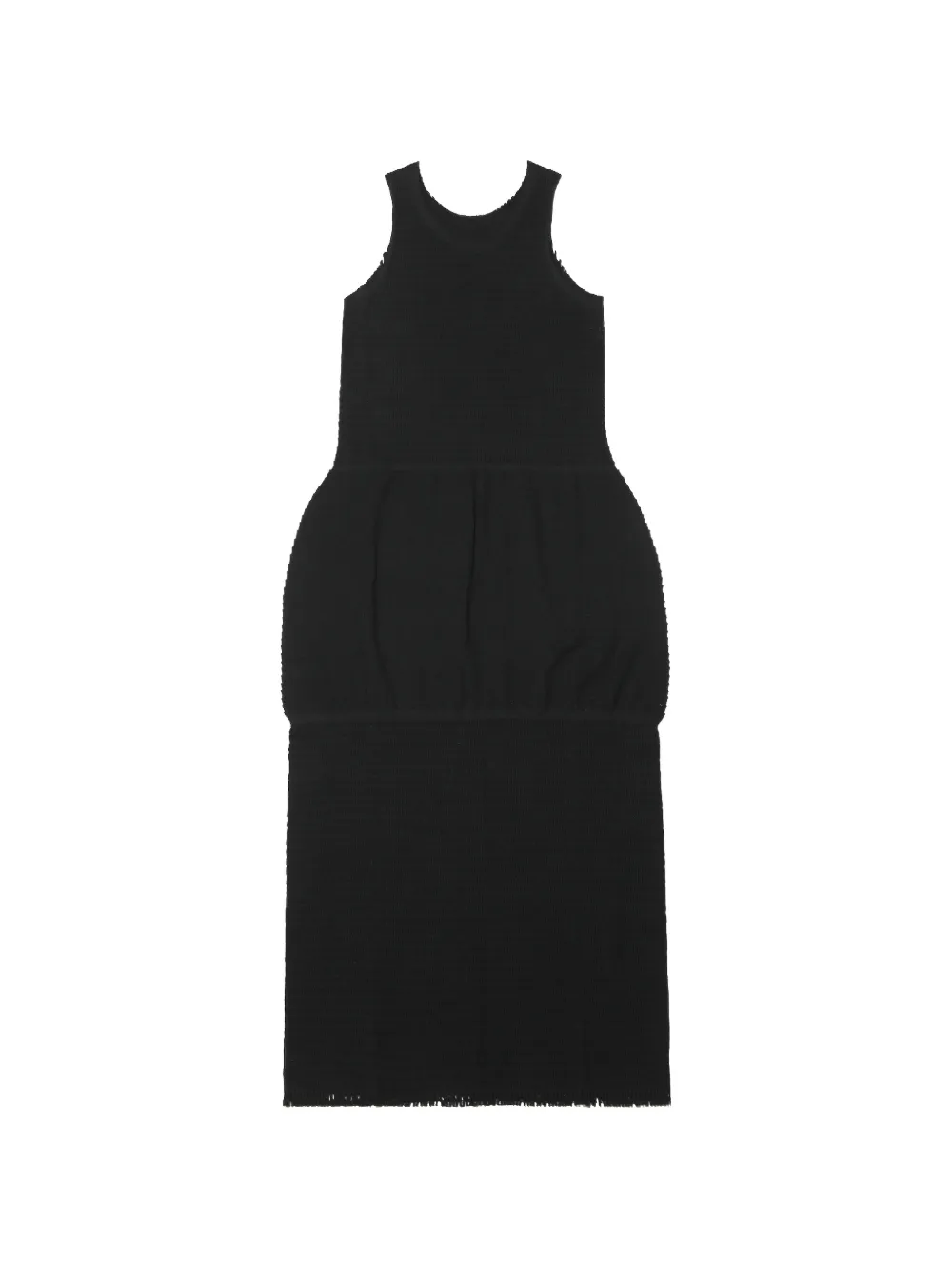 Issey Miyake pleated racer-back midi dress - Schwarz