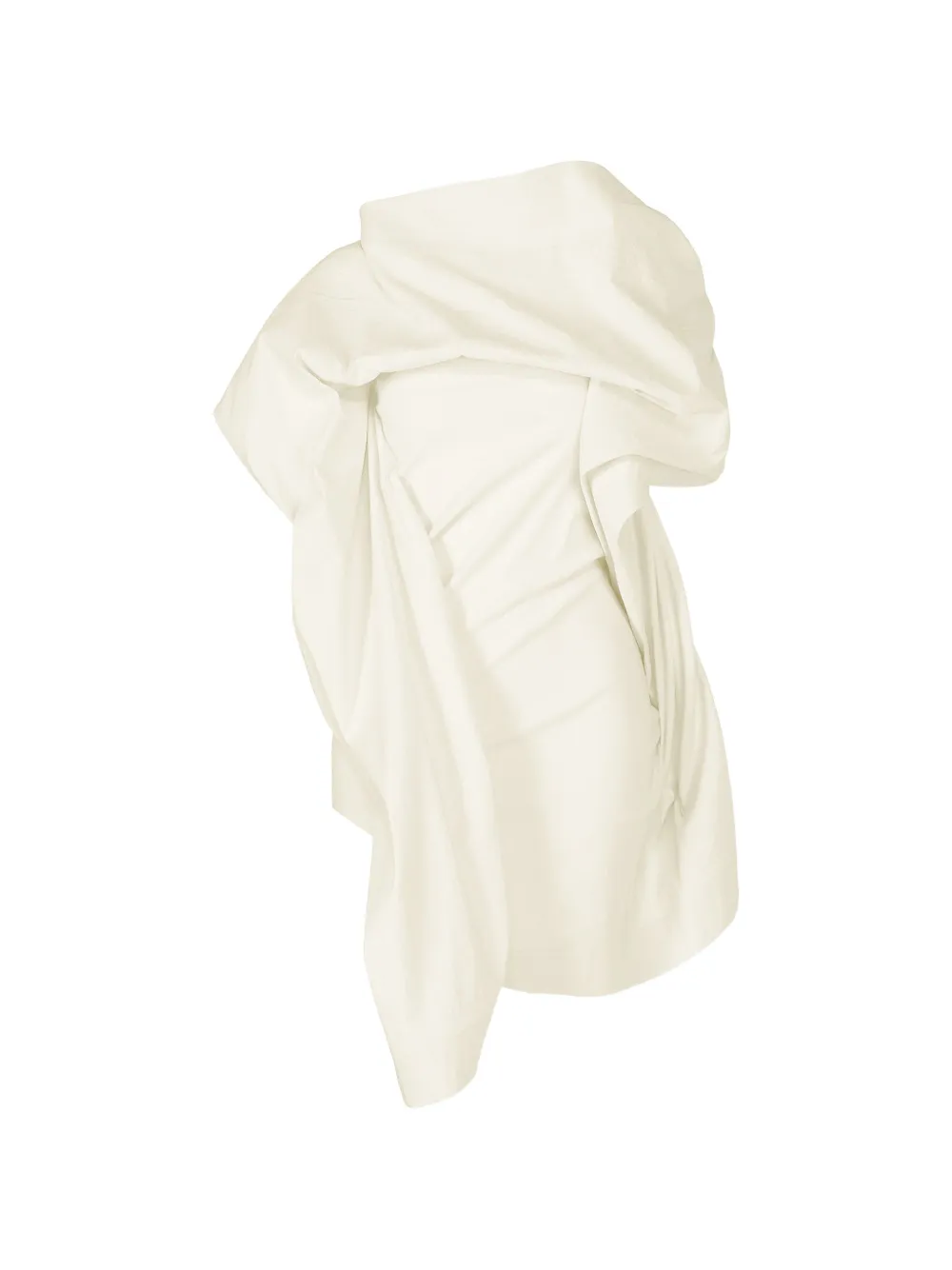 Issey Miyake draped asymmetric top - Nude