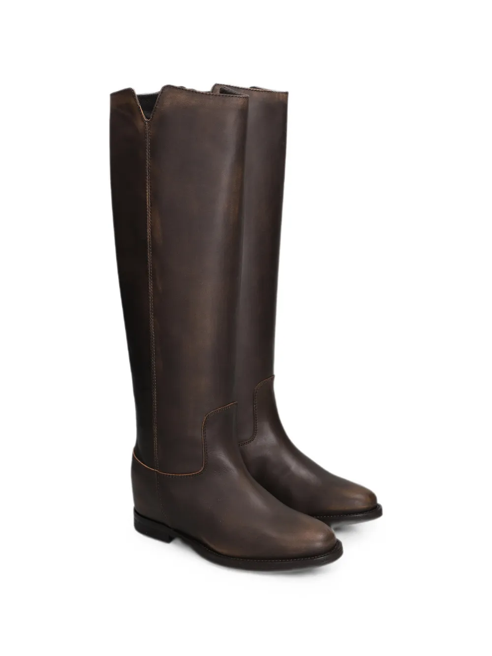 Via Roma 15 V-cut knee-high boots Bruin