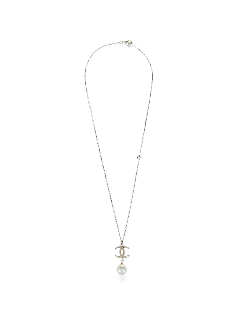 CHANEL Pre-Owned 2014 CC pearl necklace - Argento
