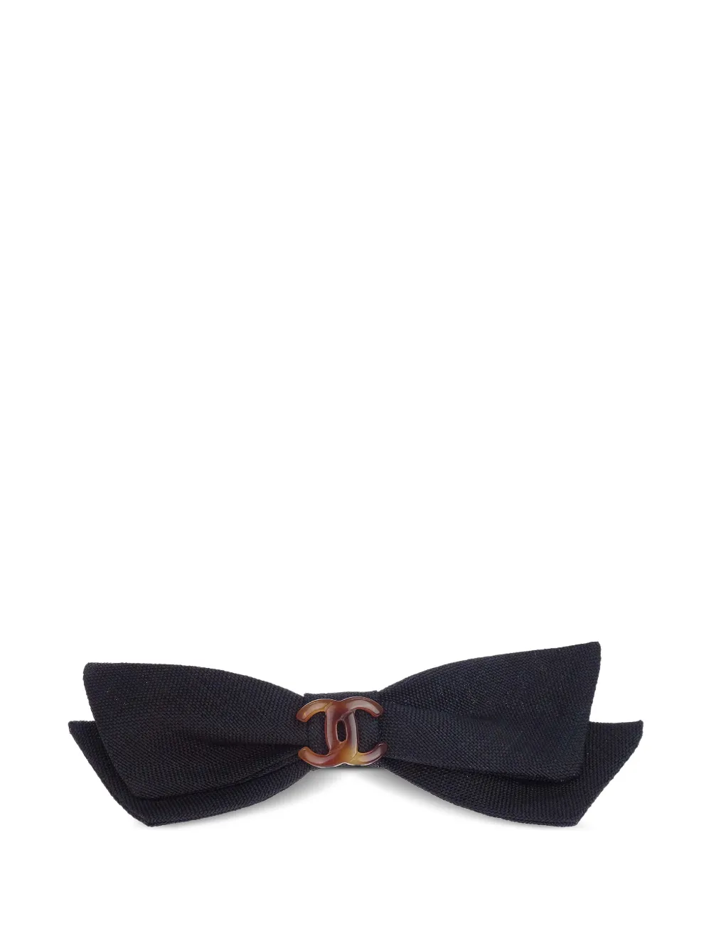 CHANEL Pre-Owned 1990-2000s Bow CC hair barrette - Nero