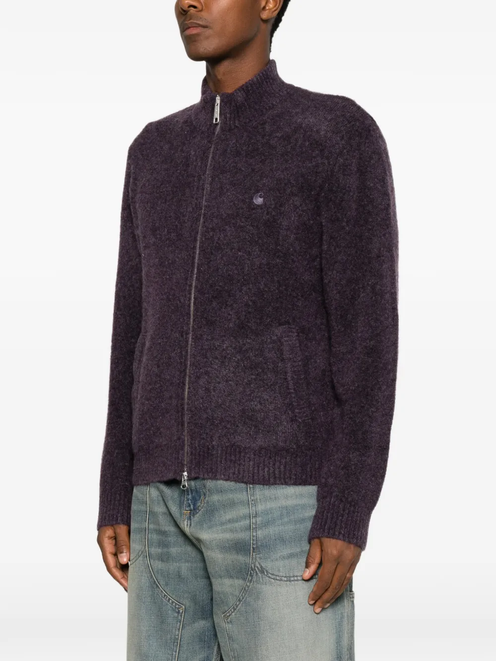 Carhartt WIP Curtis vest met geborduurd logo Paars