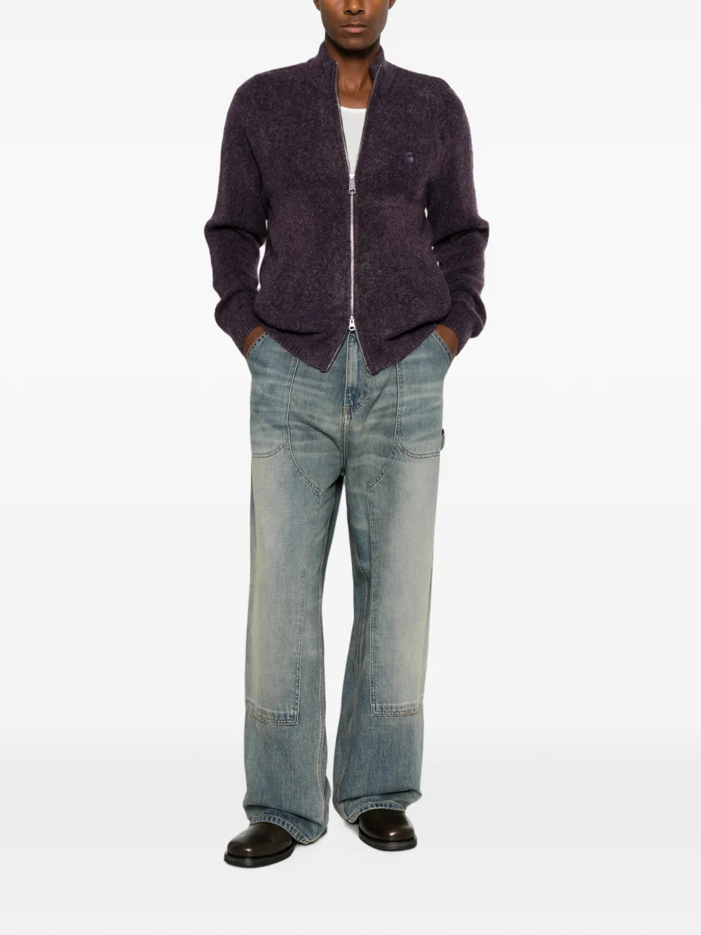 Carhartt WIP Curtis vest met geborduurd logo Paars