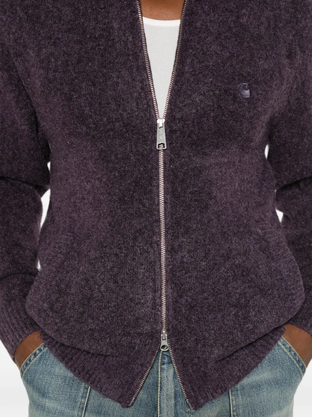 Carhartt WIP Curtis vest met geborduurd logo Paars