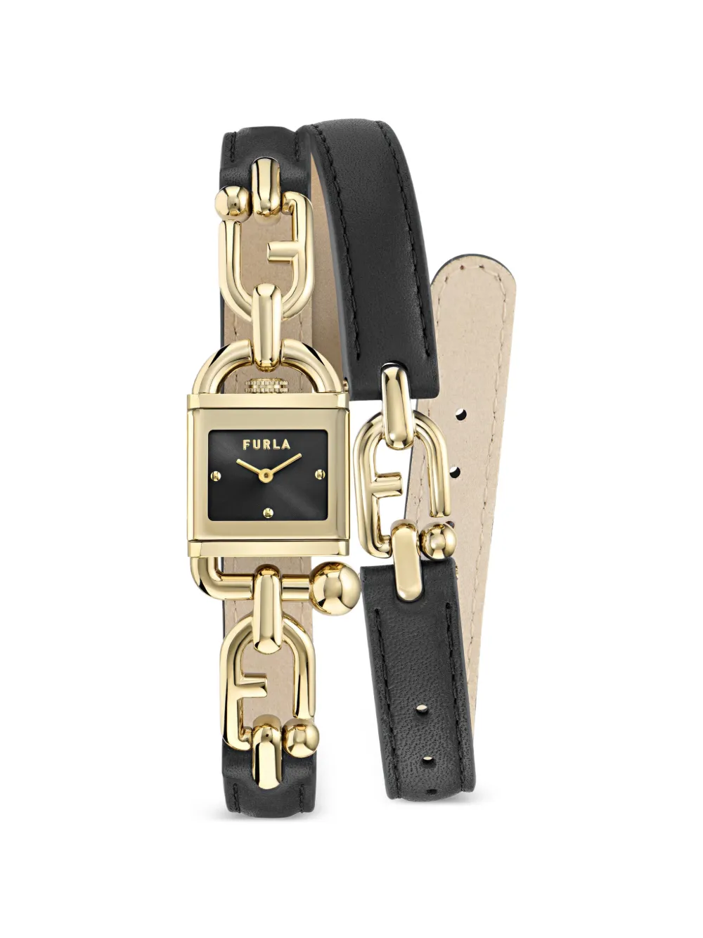 Furla Orologio Mianuvola Square Double-Wrap 20mm - Nero