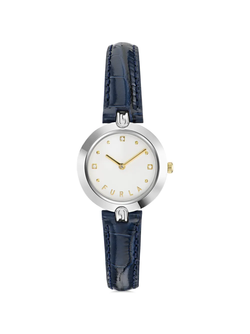 Furla 'Logo Links' Armbanduhr, 28mm - Weiß