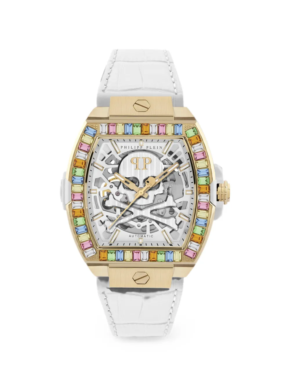 Philipp Plein The Skeleton Baguettes watch - White