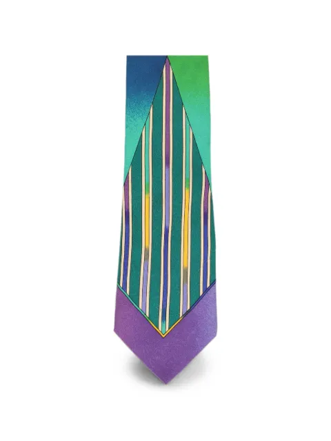 Versace Pre-Owned geometric-print striped tie