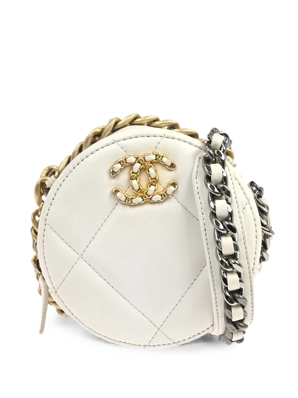CHANEL Pre-Owned 2021 Chanel 19 shoulder bag - Bianco