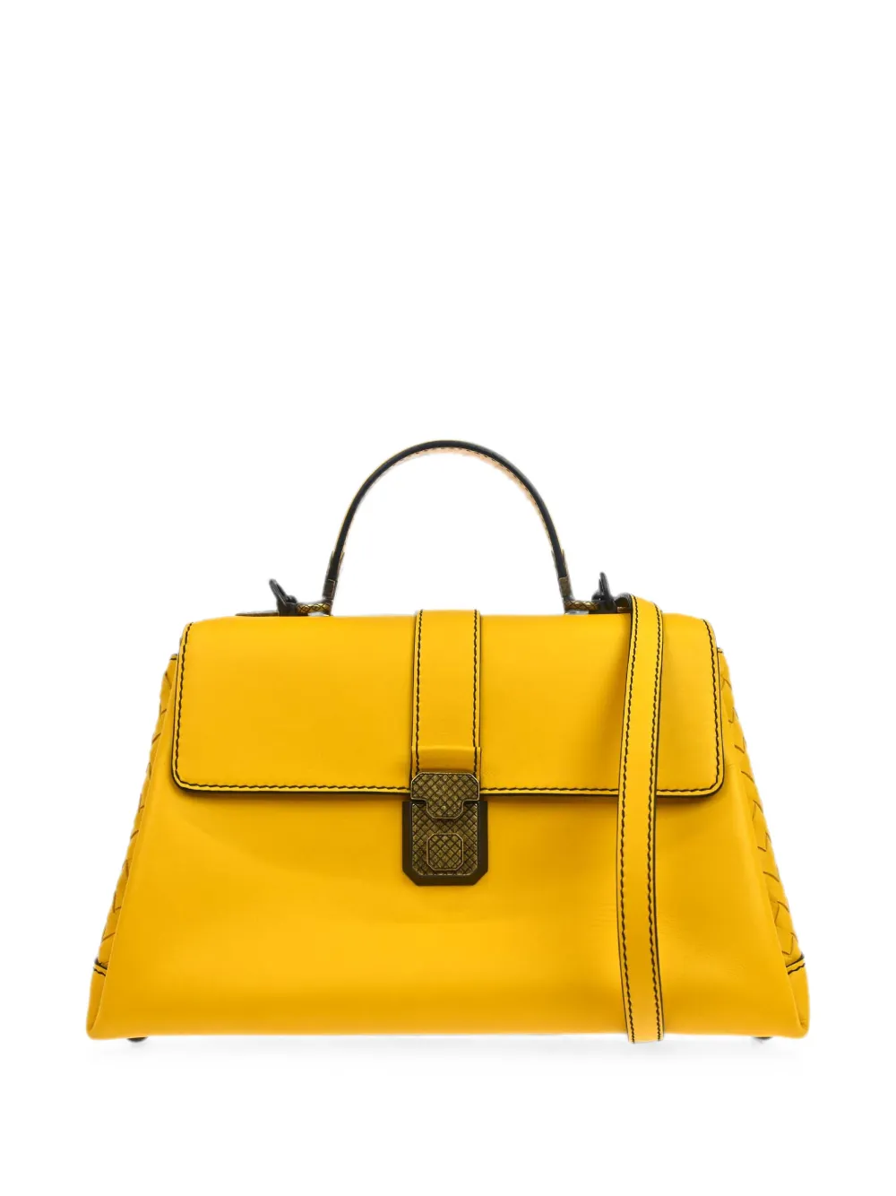 Bottega Veneta Pre-Owned 2010-2020s Intrecciato Piazza handbag - Giallo