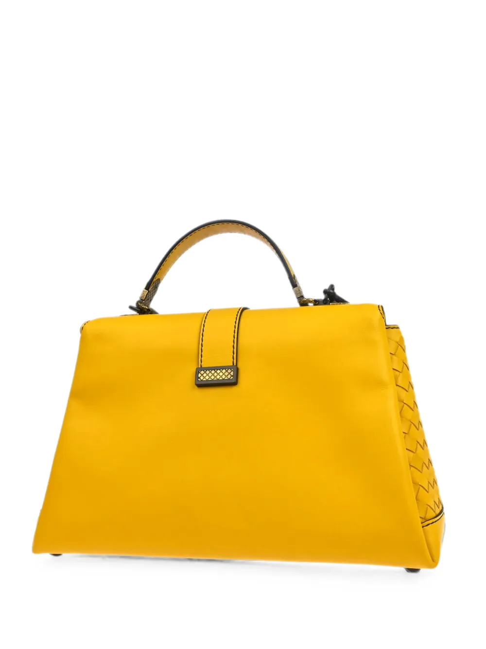Bottega Veneta Pre-Owned 2010-2020s Intrecciato Piazza handbag - Gelb