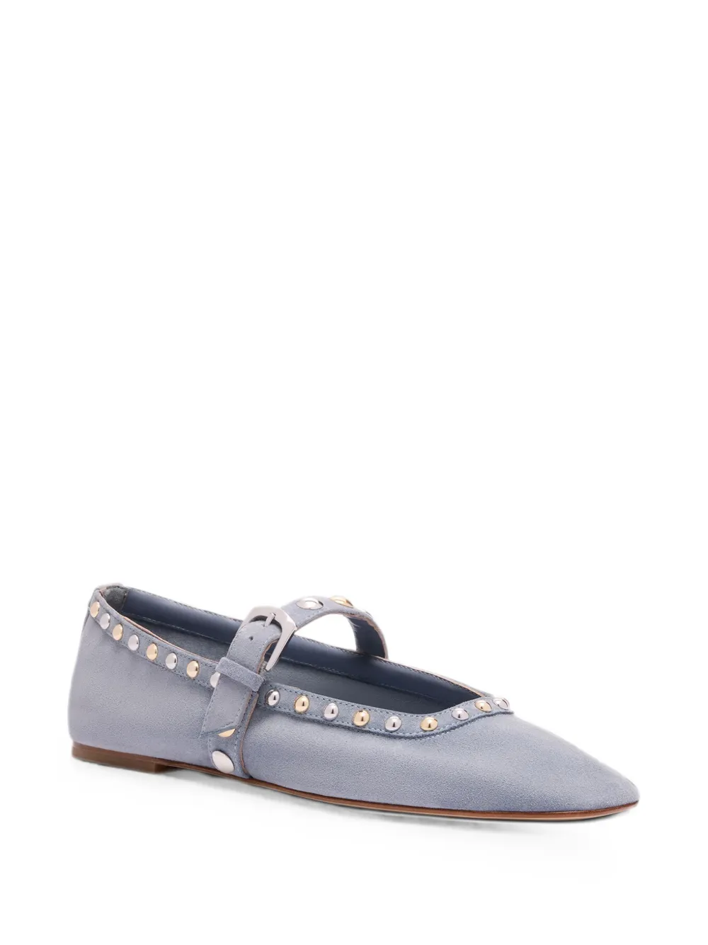 Stuart Weitzman Perry stud-embellished ballet flats Blauw