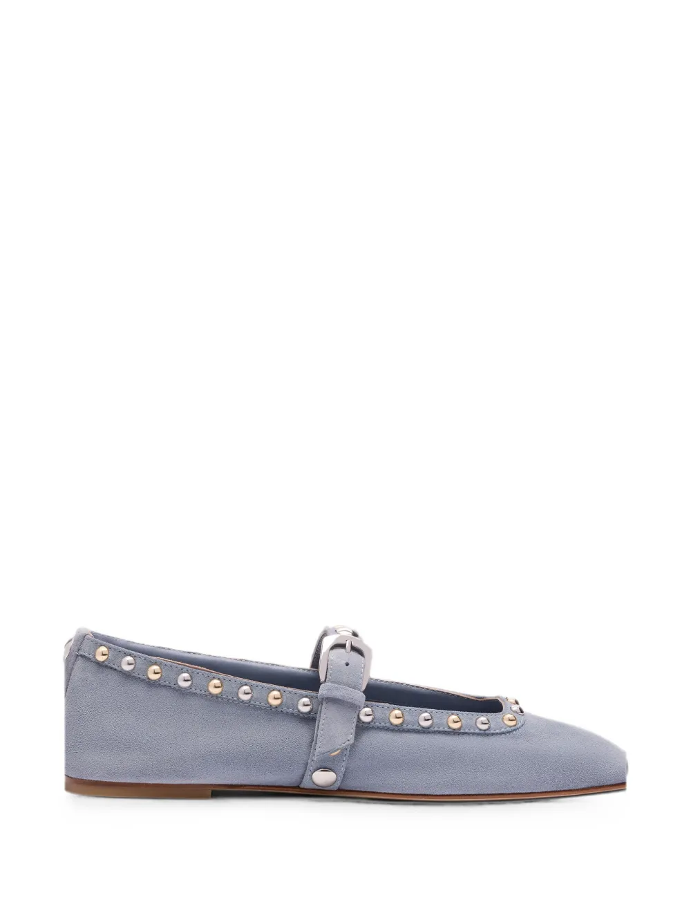 Stuart Weitzman Perry stud-embellished ballet flats - Blau