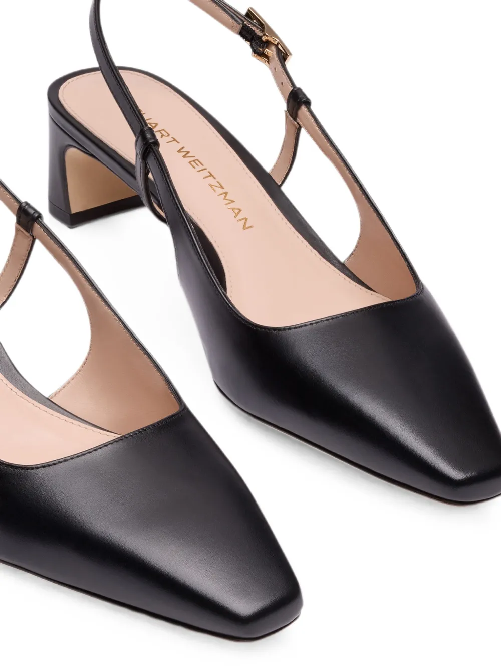 Stuart Weitzman Baby Babette leather pumps Zwart