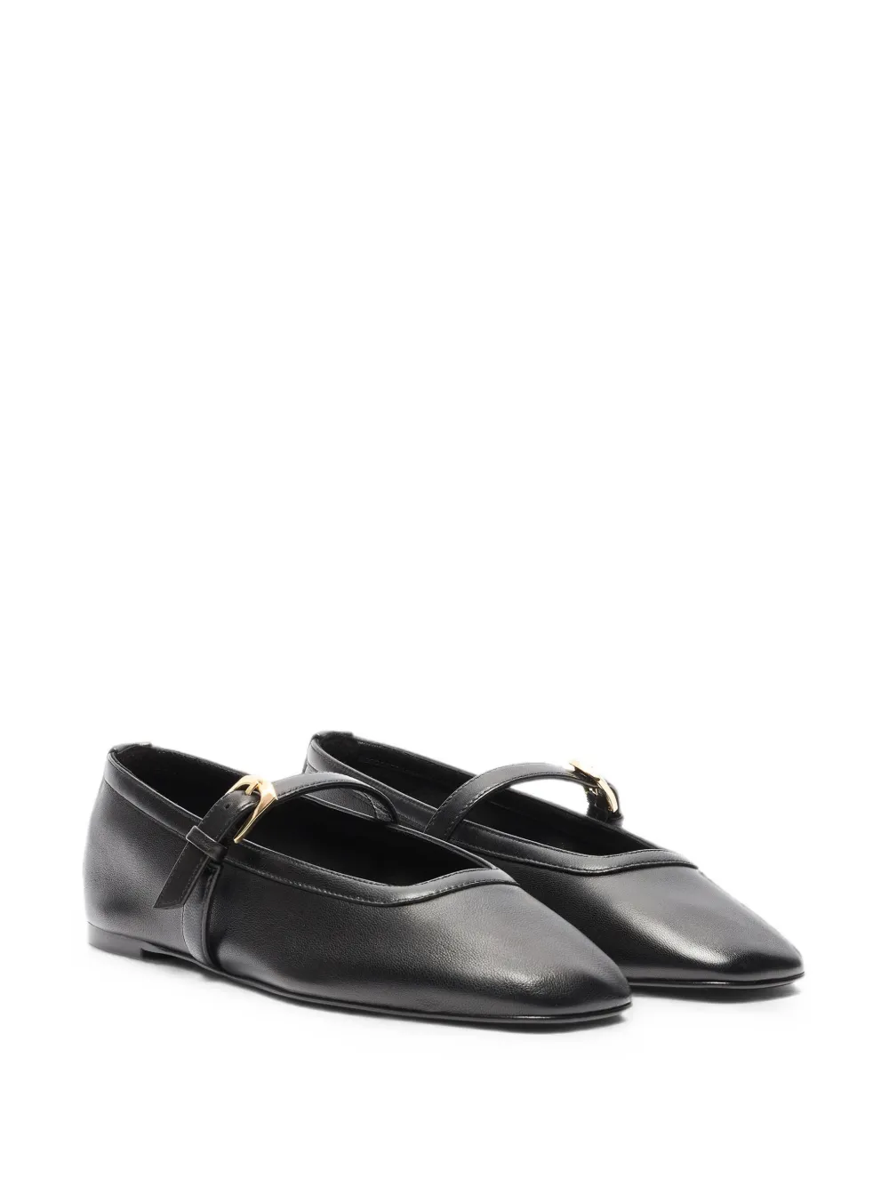Stuart Weitzman Sai buckle-detail ballet flats Zwart