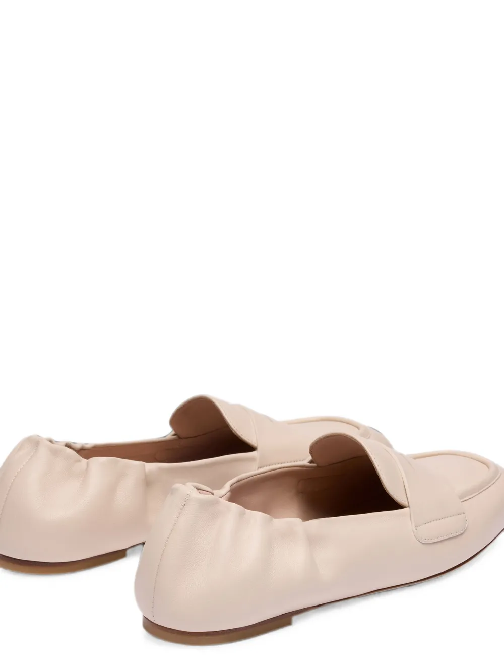 Stuart Weitzman Bryant elasticated leather loafers Beige