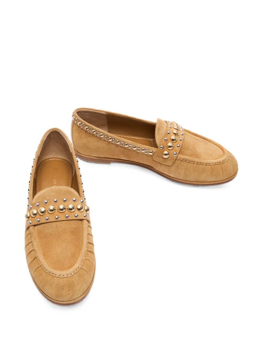 Stuart Weitzman Perry stud-embellished loafers Bruin