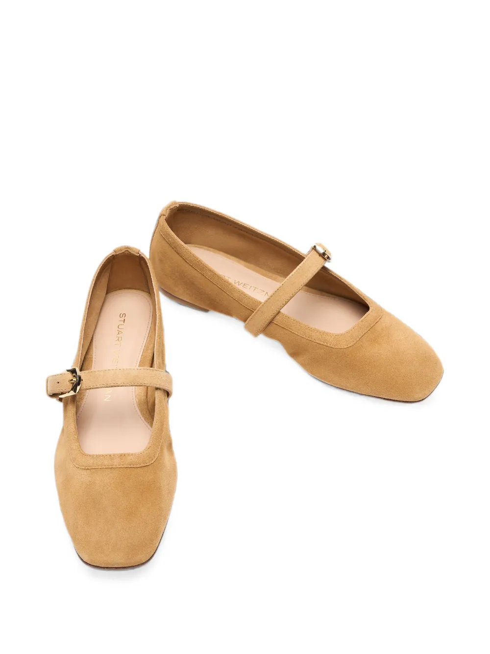 Stuart Weitzman Sai buckle-detail ballet flats Bruin