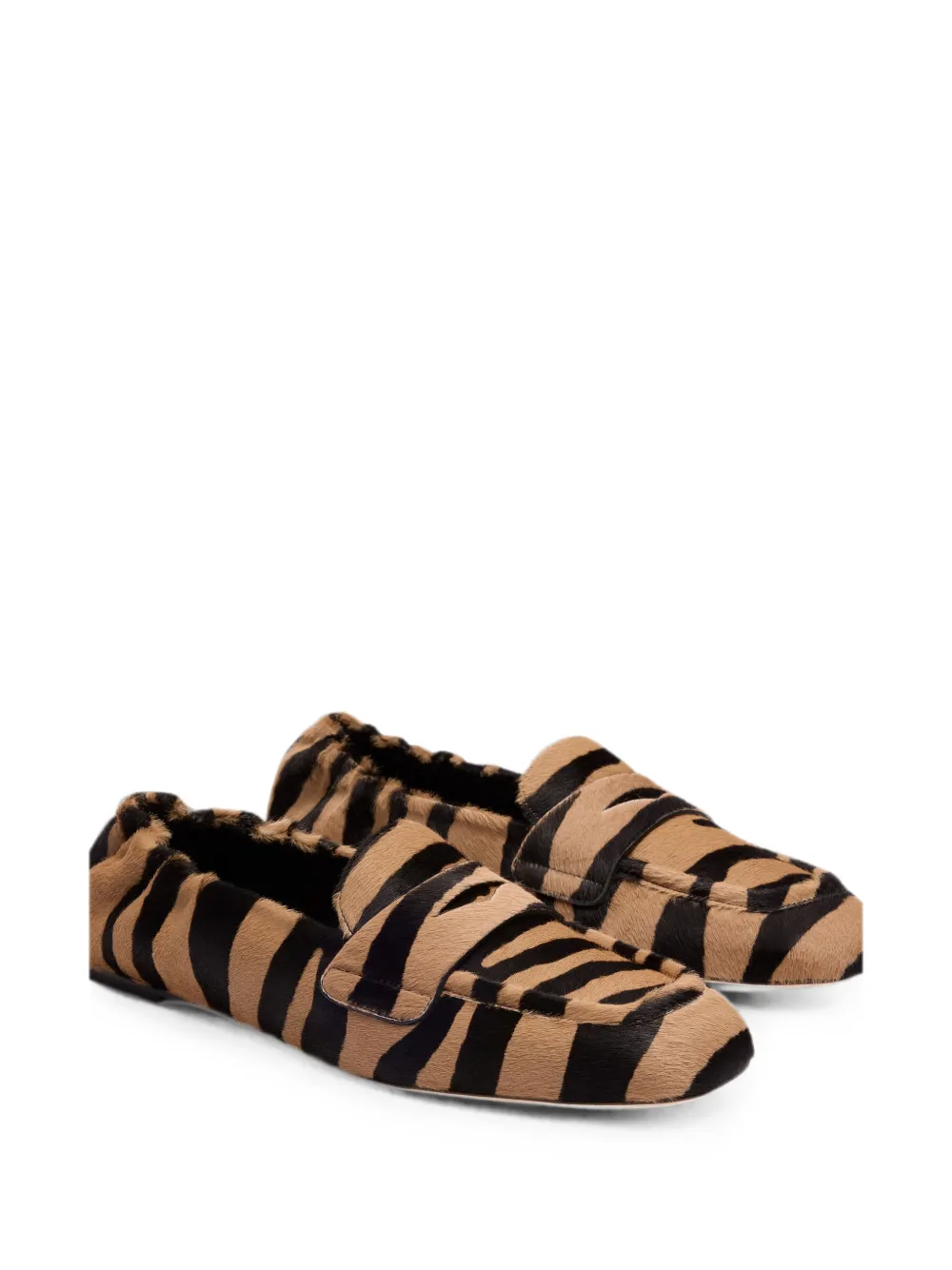 Stuart Weitzman Bryant zebra-print loafers Bruin