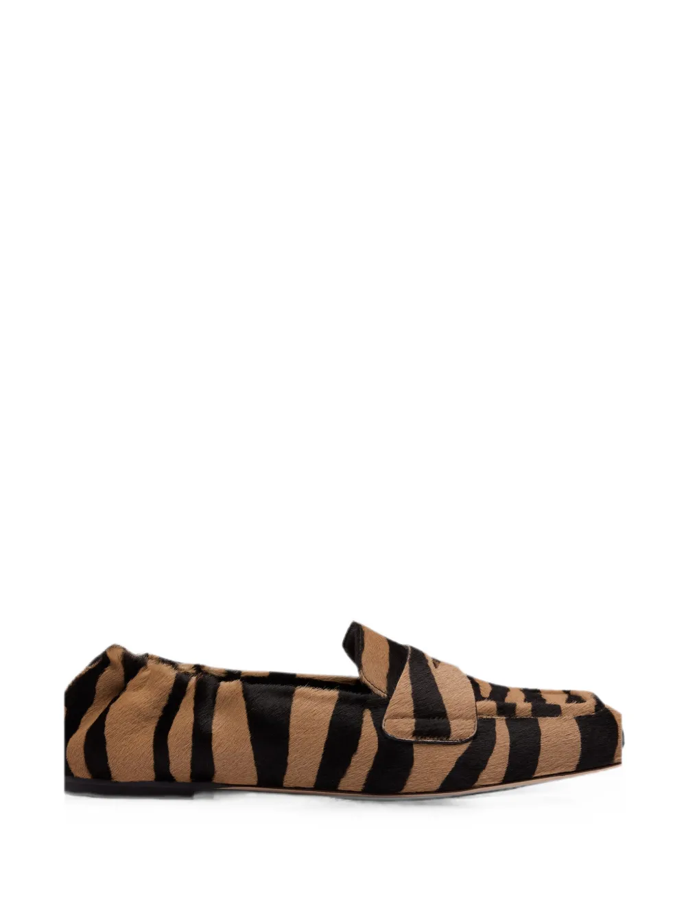 Stuart Weitzman Bryant zebra-print loafers - Braun