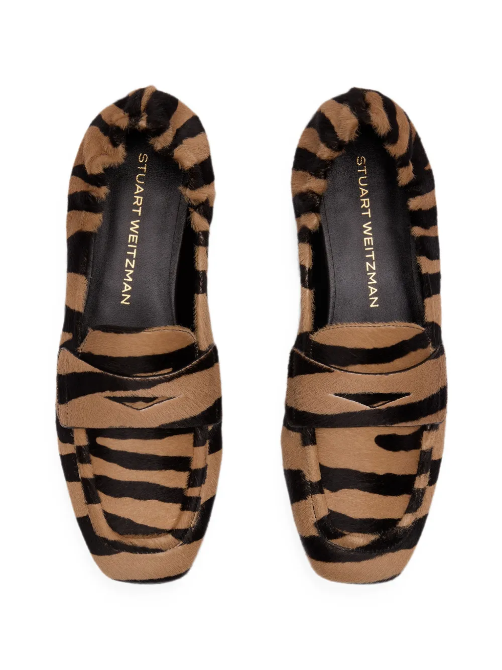 Stuart Weitzman Bryant zebra-print loafers Bruin