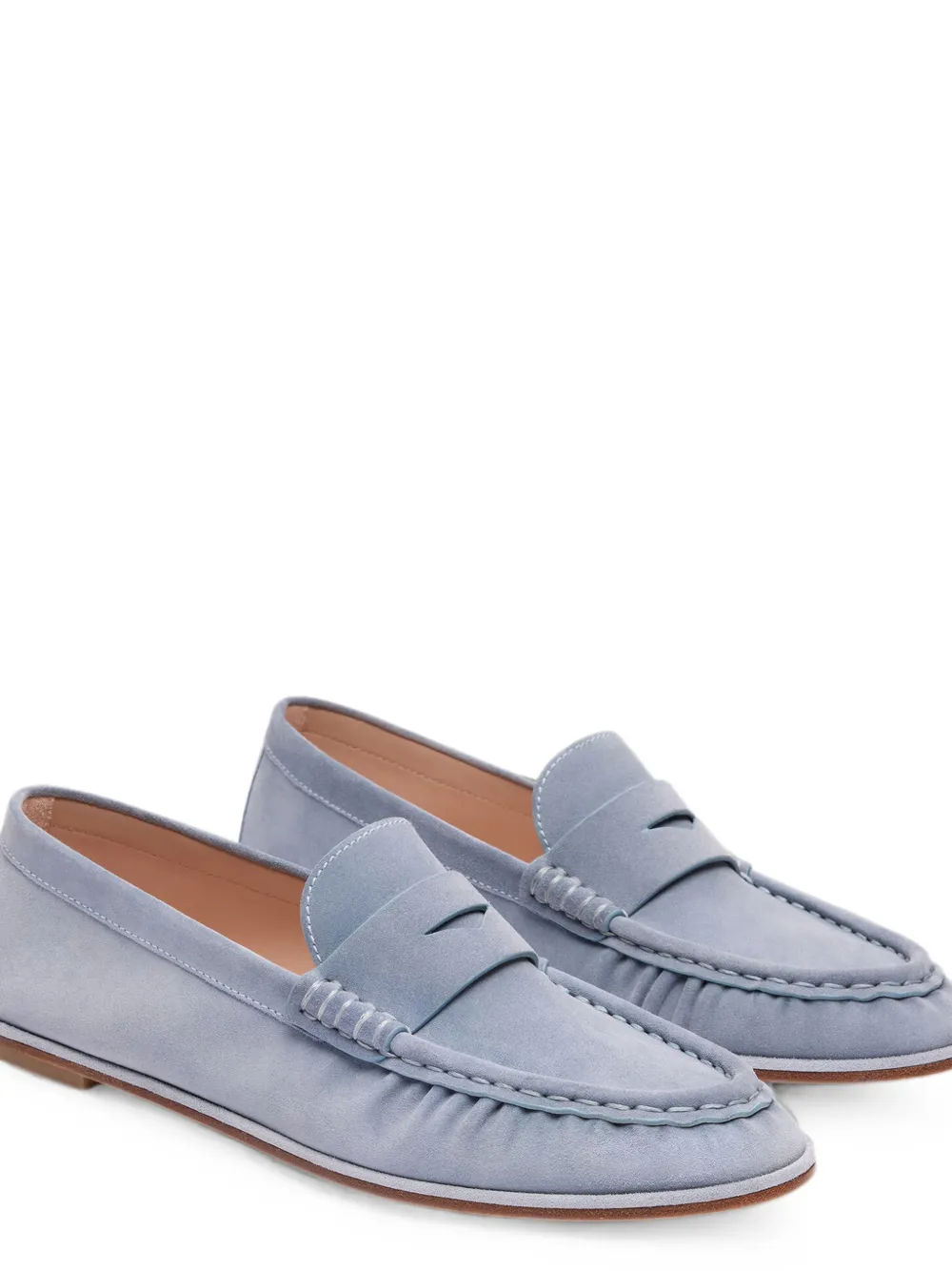 Stuart Weitzman Spencer suede loafers Blauw