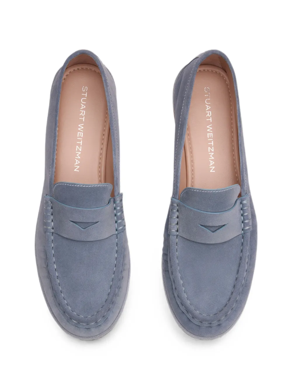 Stuart Weitzman Spencer suede loafers Blauw