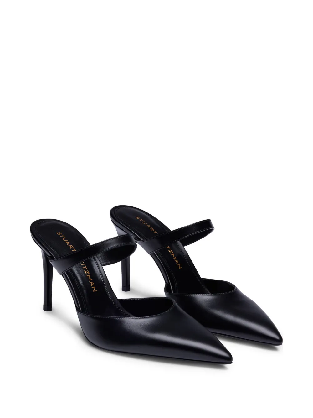 Stuart Weitzman Stuart Power pointed-toe mules Zwart