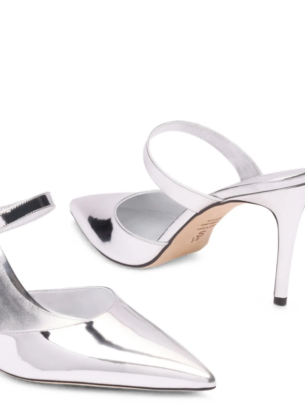 Stuart Weitzman Stuart Power pointed-toe mules Grijs
