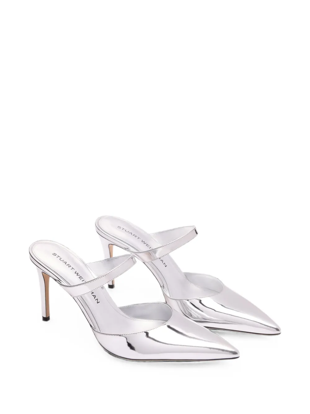 Stuart Weitzman Stuart Power pointed-toe mules Grijs