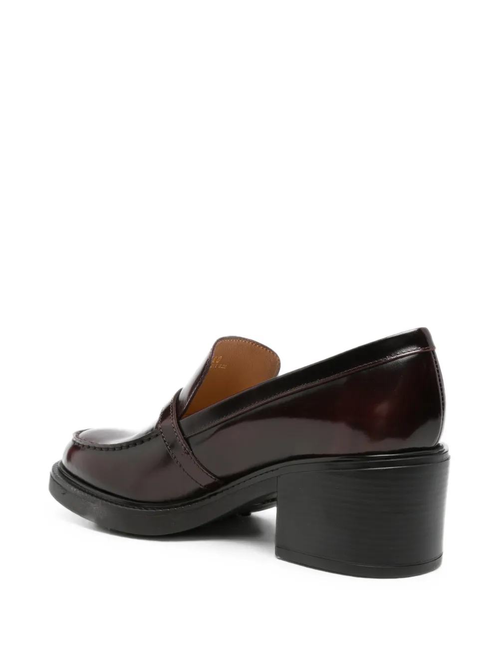 Tod's T Timeless leather heeled pumps Rood