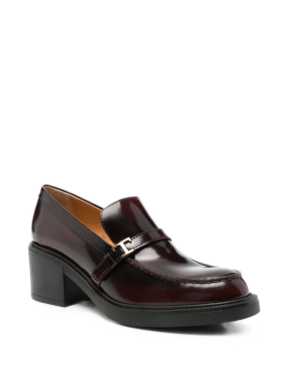 Tod's T Timeless leather heeled pumps Rood