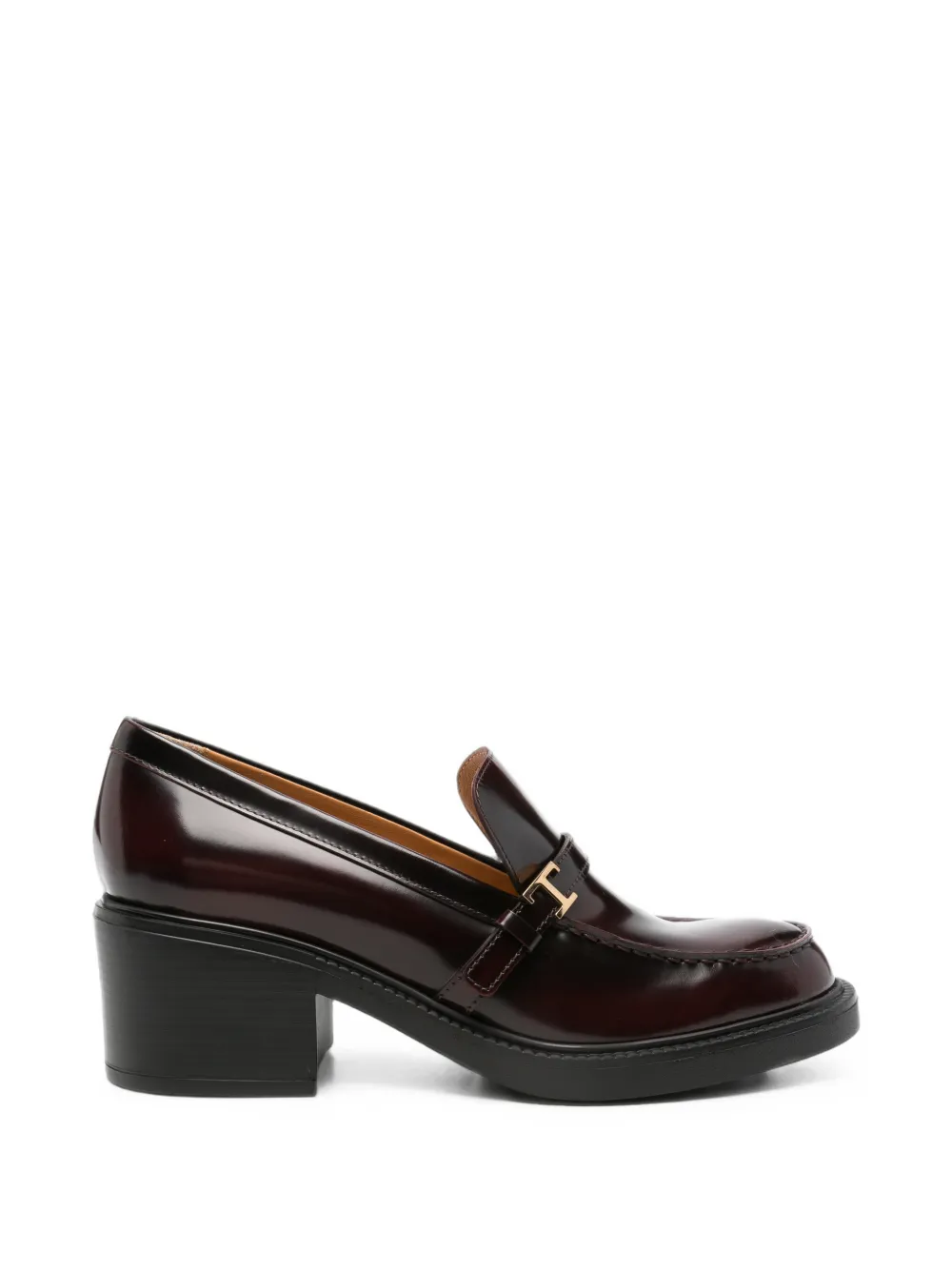 Tod's T Timeless leather heeled pumps Rood