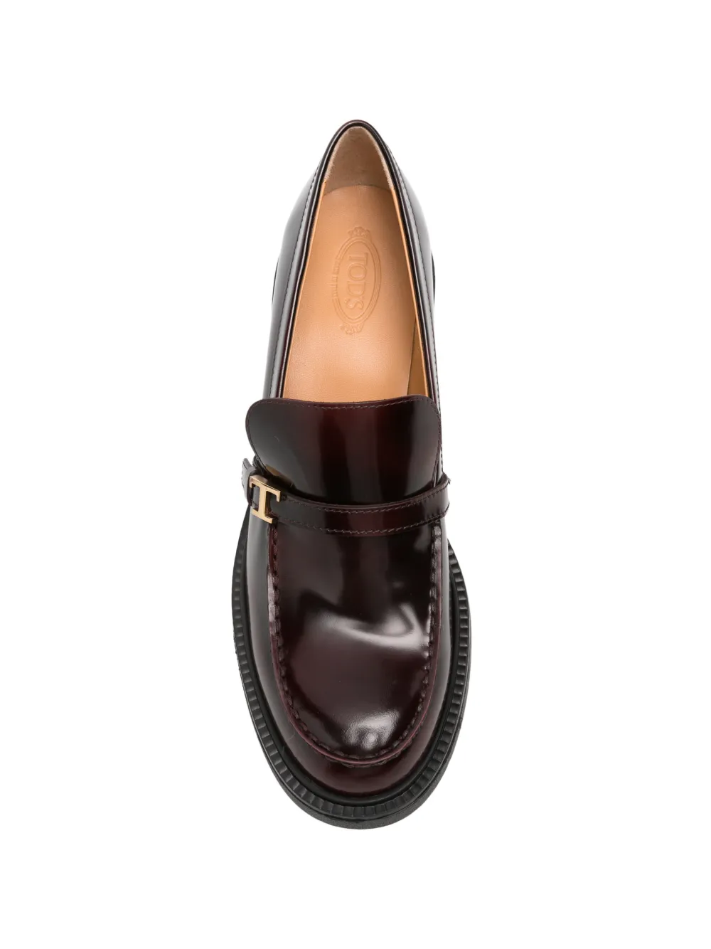 Tod's T Timeless leather heeled pumps Rood