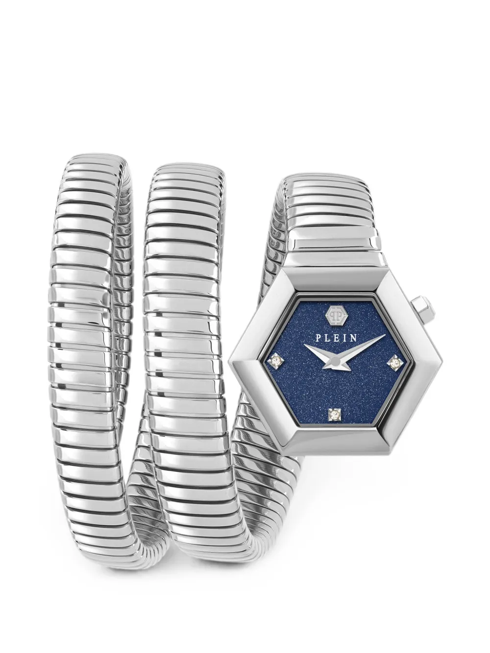 Philipp Plein Snake Hexagon Armbanduhr 24mm - Blau