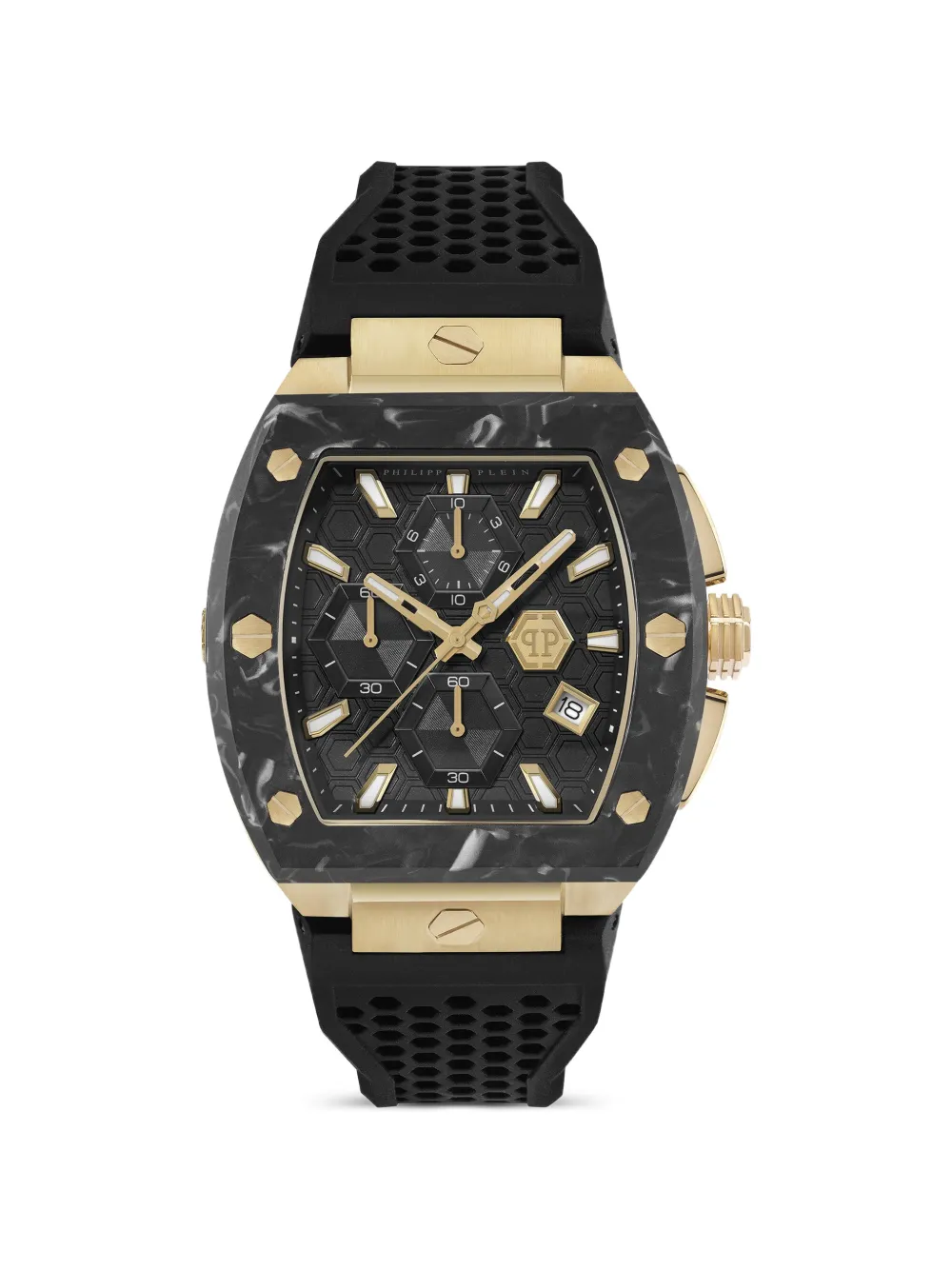 Philipp Plein Hexagon Phantom Chrono 44mm watch - Black
