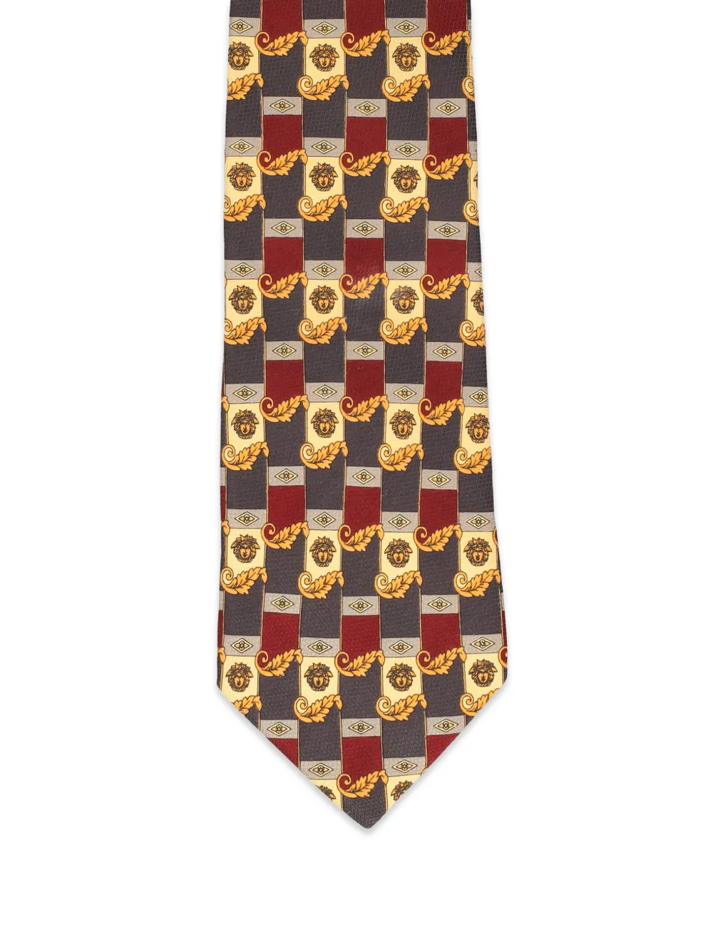 Versace Pre-Owned Medusa Head acanthus-leaf pattern tie - Rosso