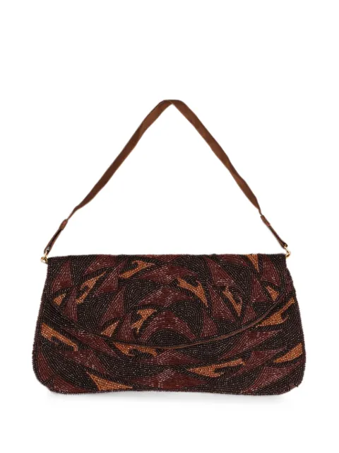 Vintage beaded-pattern shoulder bag