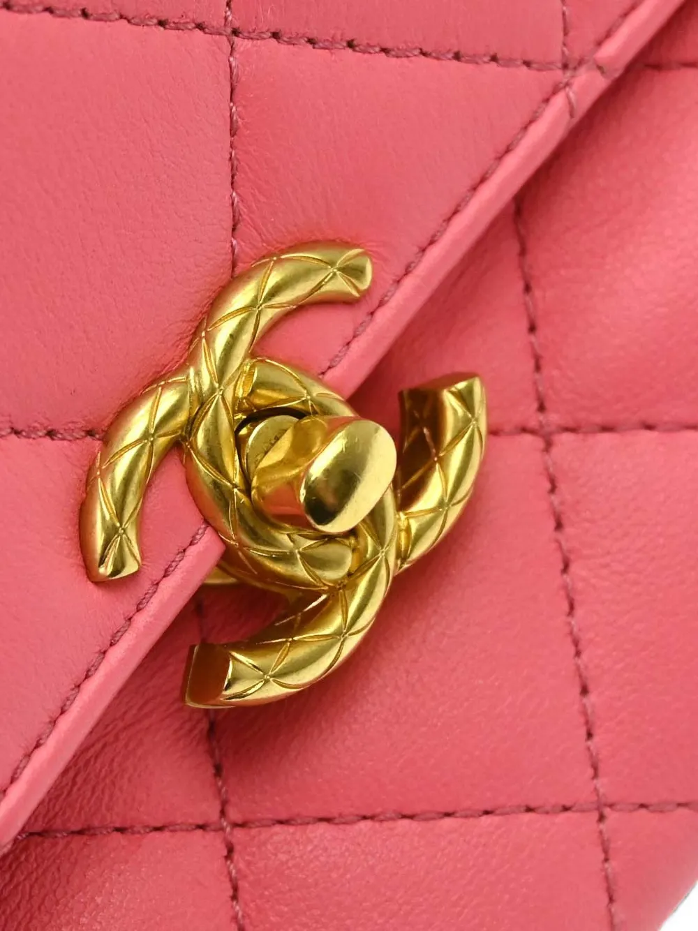 CHANEL Pre-Owned 2020s kleine gewatteerde schoudertas Roze