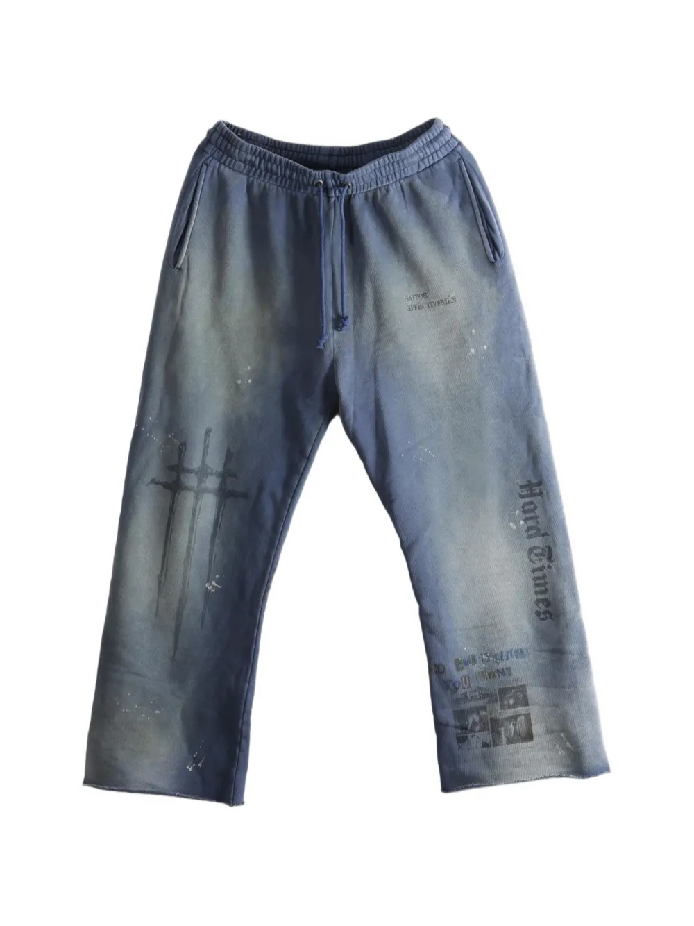 SAITOS graphic-print track pants - Blu