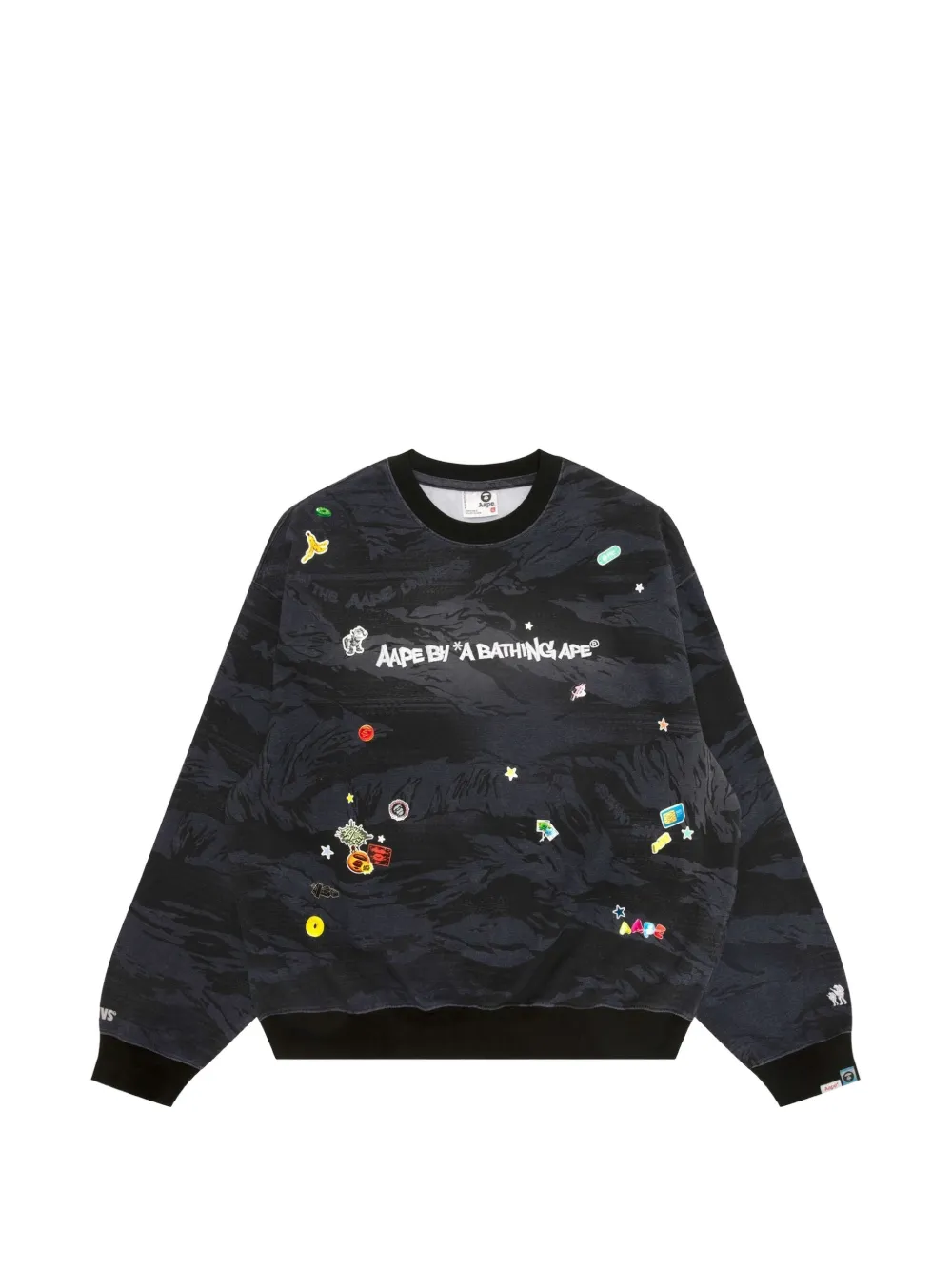 AAPE BY *A BATHING APE® sticker-print crew-neck sweatshirt