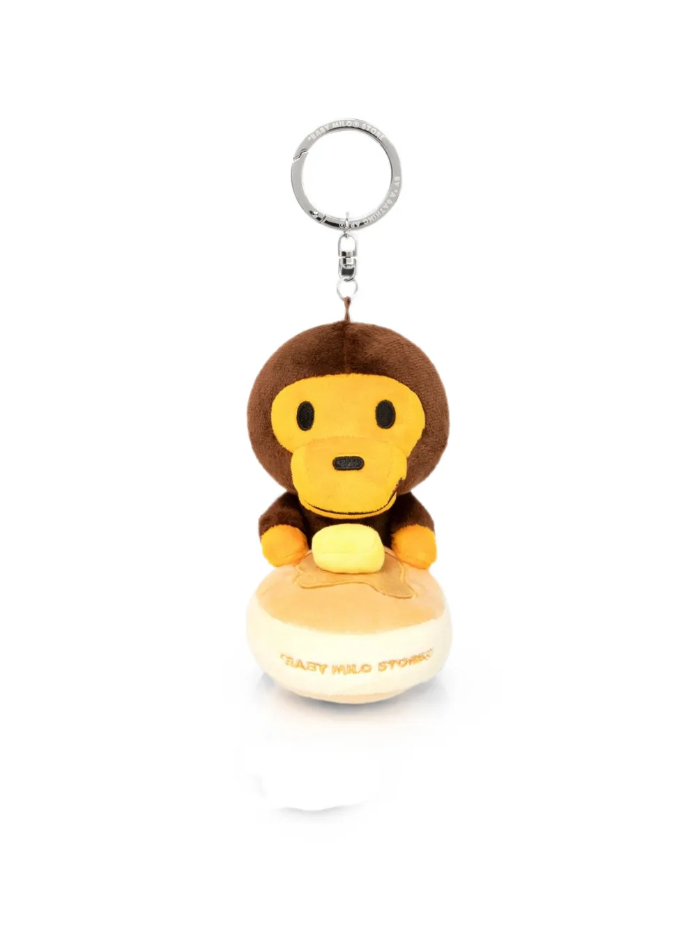 *baby Milo® Store By *a Bathing Ape® Pancake-motif Plush Keychain In Multi