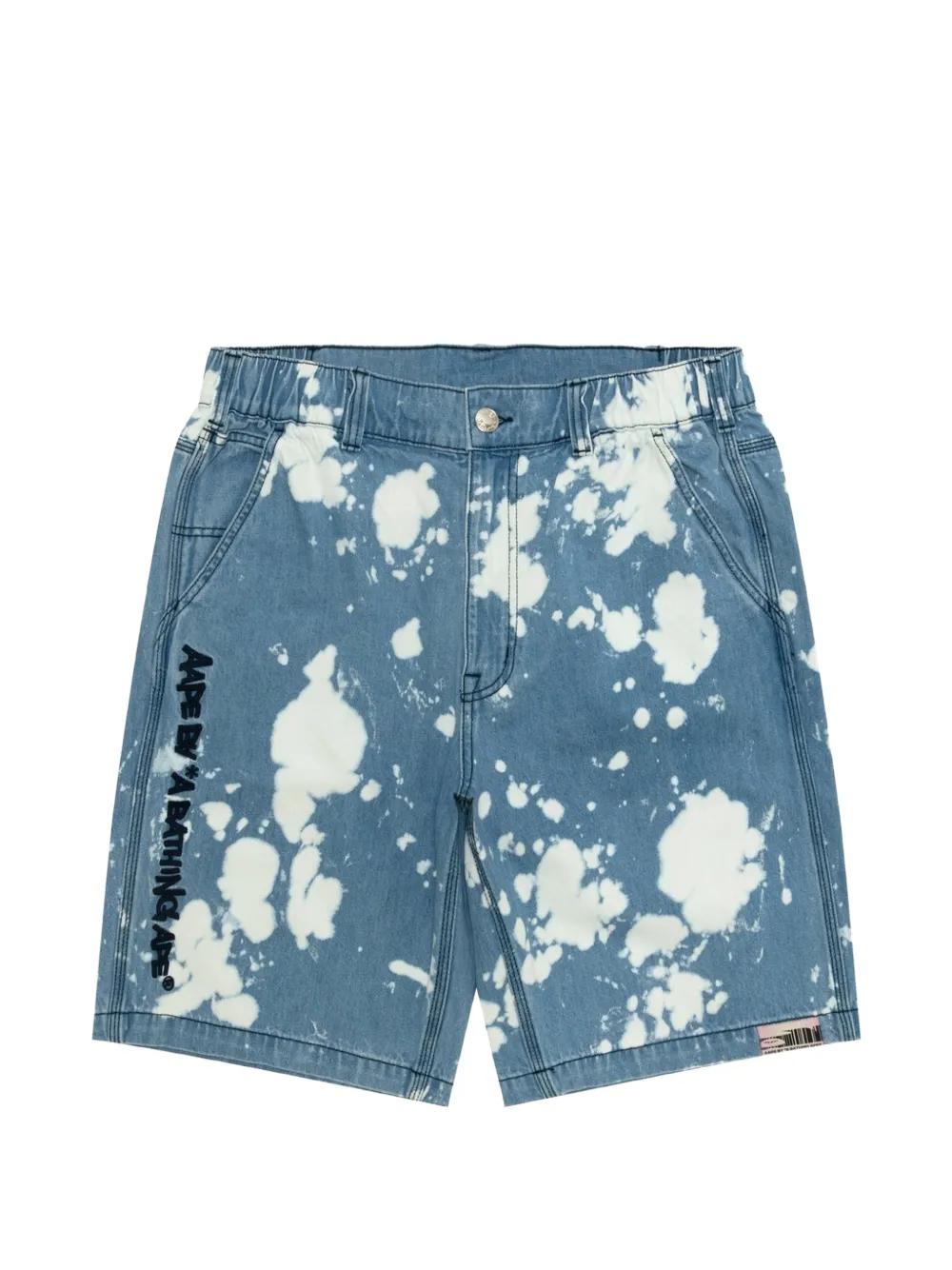 AAPE BY *A BATHING APE® splatter-print denim shorts