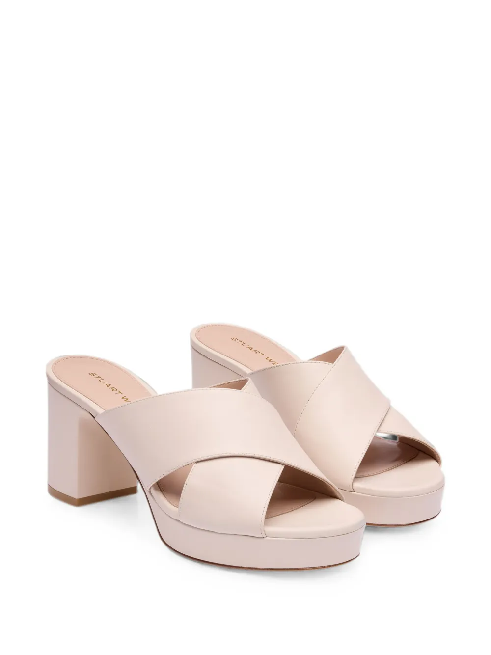 Stuart Weitzman Dayna crossover-straps platform sandals Roze